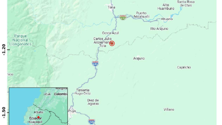Un sismo en el oriente ecuatoriano se sintió la tarde de este martes 16 de junio de 2026.