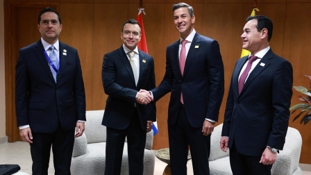 Daniel Noboa y Santiago Peña se reunieron este martes 30 de junio de 2026.