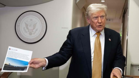 El presidente Donald Trump se refirió al reciente conflicto con Irán.