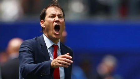 Rudi García durante un partido de España vs. Bélgica en el Mundial 2026.