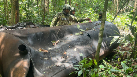 Fuerzas Armadas localizaron e inhabilitaron una infraestructura presuntamente utilizada para refinamiento clandestino de crudo en Lago Agrio.