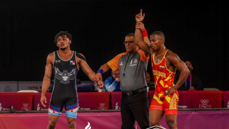 Andrés Montaño firmó una actuación memorable al conquistar la medalla de oro en la categoría de los 67 kg de lucha grecorromana durante los Juegos Suramericanos.