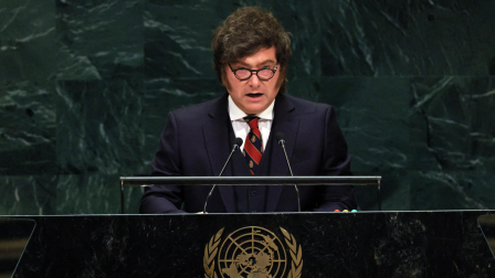Javier Milei, presidente de Argentina, en su intervención en la ONU.