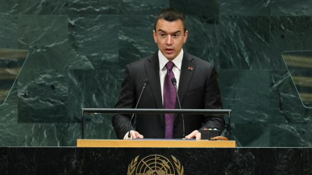 El presidente Daniel Noboa dio un discurso en la Asamblea de la ONU.