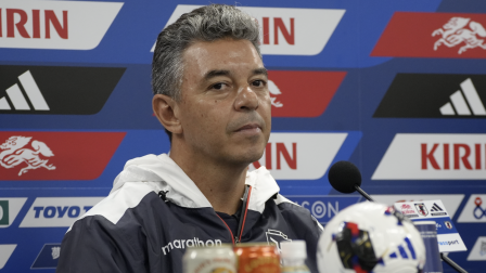 Marcelo Gallardo, el entrenador de Ecuador, en la conferencia de prensa previo al juego con Japón