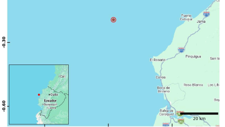 Un temblor se registró en la costa de Manabí este miércoles 14 de octubre de 2026.