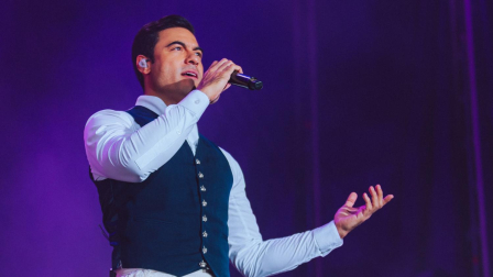 El cantante mexicano Carlos Rivera en uno de sus conciertos.