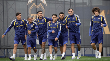 Un entrenamiento de Boca Juniors previo al clásico argentino contra River Plate
