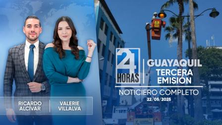 Revise las noticias más destacadas de Guayaquil en la Tercera Emisión del Noticiero 24 Horas de este jueves 22 de mayo del 2025.