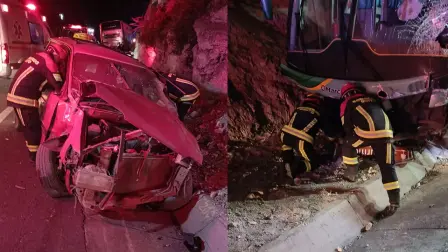 Siniestro de tránsito en el puente del Pisque, sábado 24 de mayo del 2025.