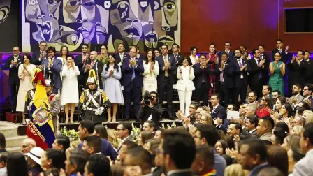 Gabinete de Daniel Noboa durante la posesión de Daniel Noboa el sábado 24 de mayo del 2025.