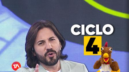 Víctor Aráuz y cocorokó en el ciclo 4 de ¡Ahora Caigo!