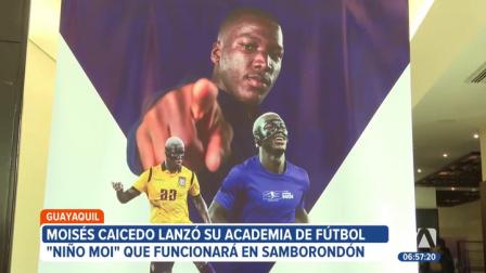 En Guayaquil se realizó el lanzamiento oficial de la academia de fútbol del jugador Moisés Caicedo, que funcionará en Samborondón.
Vía: Ricardo Cruzatty