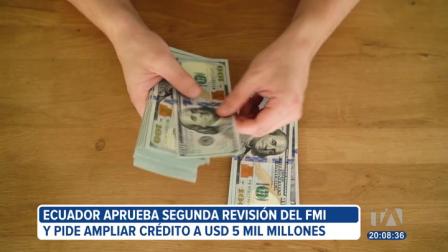 Ecuador aprueba una segunda revisión del Fondo Monetario Internacional y pide ampliar el crédito a 5 000 millones de dólares. El Gobierno Nacional busca aumentar el financiamiento.

Vía: Ismenia Solorzano