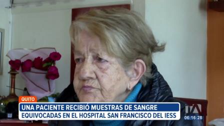 Una mujer denuncia que su madre recibió muestras de sangre equivocadas en el hospital San Francisco del IESS ubicado en el norte de Quito.
Un reportaje de Nathalie Jiménez