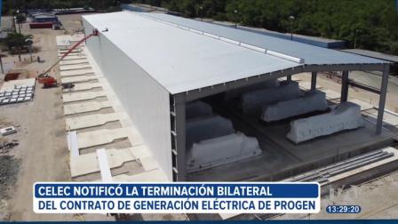 Esta madrugada, Celec notificó la terminación unilateral del contrato de generación eléctrica con Progen, para la central El Salitral.

Un reportaje de Fausto Yépez