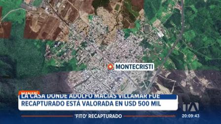 El inmueble de tres pisos, ubicado en la provincia de Manabí, tiene un búnker, piscina, gimnasio, billar y lujosos acabados.