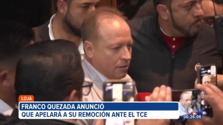 El Concejo Municipal de Loja aprobó este jueves la remoción del alcalde Franco Quezada. El burgomaestre anunció que apelará ante el Tribunal Contencioso Electoral.

Un reportaje de María del Rocío Coronel