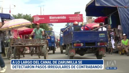 Un recorrido por el canal de Zarumilla, frontera sur entre Ecuador y Perú, se detectaron puntos irregulares de ingreso y salida de mercadería.
Un reportaje de Ericka Vera