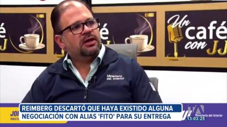 En una entrevista radial, el ministro del Interior, John Reimberg, confirmó que en mayo sostuvo una conversación con alias Fito, a través de una videollamada.
Un reportaje de Carlos Sacoto