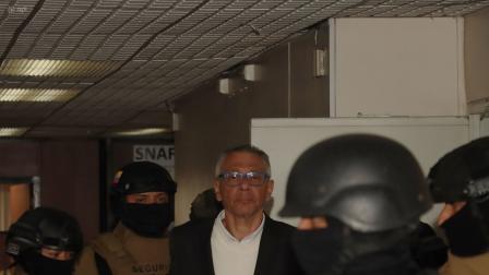 Jorge Glas asistió a la audiencia de juicio en el caso Reconstrucción de Manabí, el lunes 30 de junio del 2025, en la Corte Nacional de Justicia.Fotos :API / Rolando Enríquez