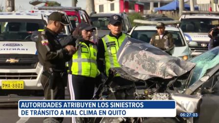 En tan solo tres días ya se reportan más de 10 accidentes de tránsito en Quito. Autoridades aseguran que las condiciones meteorológicas influyen.

Un reportaje de Brigette Mancheno