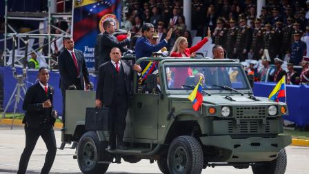 El presidente de Venezuela, Nicolás Maduro, partició en los desfiles por el Día de la Independencia.