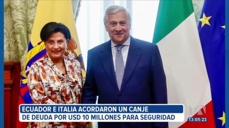 Ecuador e Italia acordaron un canje de deuda por 10 millones de dólares para temas de seguridad.
Un reportaje de Lucía Clavijo