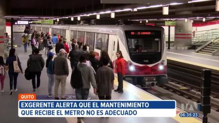 El contrato de mantenimiento de estructura y superestructura del Metro de Quito podría ser lanzado en el último trimestre del año. Según un exgerente, esto es preocupante porque actualmente la obra no recibe el mantenimiento adecuado.
Un reportaje de Stephany Paz