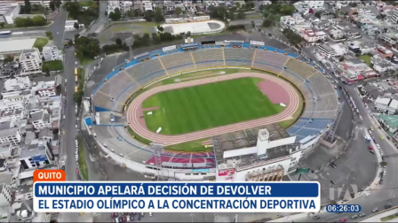 El Municipio de Quito apelará la decisión de devolver el Estadio Olímpico Atahualpa a la Concentración Deportiva de Pichincha. Esto ocurre mientras, desde el Concejo Metropolitano, se piden respuestas a la Procuraduría sobre el proceso.
Un reportaje de Stephany Paz