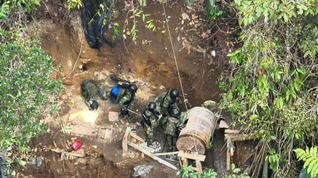 El Ejército de Ecuador realizó un operativo en la zona de Buenos Aires, en Imbabura.
