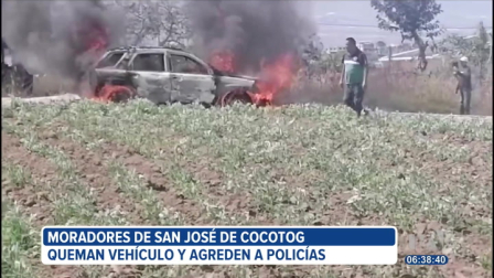 En San José de Cocotog, parroquia de Zámbiza en el norte de Quito, moradores capturaron y agredieron a sospechosos. Además, incendiaron un vehículo y protagonizaron enfrentamientos con la Policía.
Un reportaje de Gustavo Jaramillo