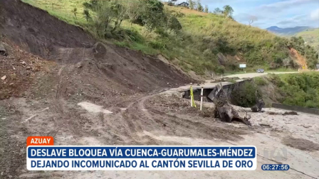 Las carreteras que conectan a la provincia del Azuay con la Amazonía están destrozadas. Un nuevo aluvión bloqueó por completo la vía Cuenca - Guarumales – Méndez. 

Un reportaje de Iván Rodríguez