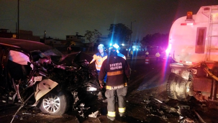 Trágico choque en la avenida Narcisa de Jesús, a la altura de Limonal 2.