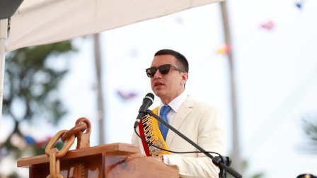 Daniel Noboa estuvo presente en la sesión solemne del Gobierno de Guayaquil este 25 de julio de 2025