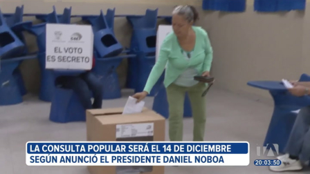 La consulta popular será el 14 de diciembre de 2025. Así confirmó el presidente Daniel Noboa en una entrevista radial en Guayaquil, donde también habló del nuevo proyecto de ley económico urgente. Un reportaje de Éricka Vera