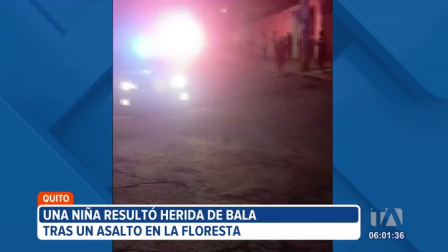 Una niña fue herida con un disparo tras un intento de robo en La Floresta, norte de Quito, la menor está en condición crítica.

Un reportaje de Brigette Mancheno