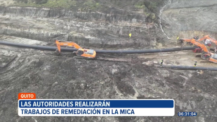 Alrededor de dos meses más tomarán los trabajos de remoción de tierras en el sector de La Mica, en la Reserva Ecológica Antisana. Posteriormente las autoridades iniciarán con la remediación ambiental de la zona.

Un reportaje de Stephany Paz