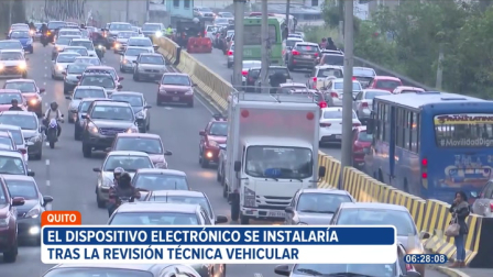 El uso del dispositivo electrónico de identificación vehicular empezaría a implementarse a mediados del 2026 si el Concejo Metropolitano lo aprueba. Sin embargo, se instalará únicamente en automotores que realicen la revisión técnica vehicular en Quito.

Un reportaje de Stephany Paz