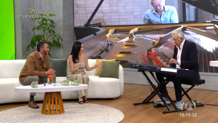 El artista y pianista Nelson Maldonado compartió su talento en el set de esTAmañana.