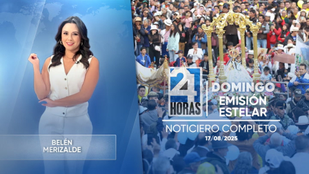 Revise las noticias más destacadas del Ecuador en el Noticiero 24 Horas Emisión Estelar de este domingo 17 de agosto del 2025. Con Belén Merizalde.