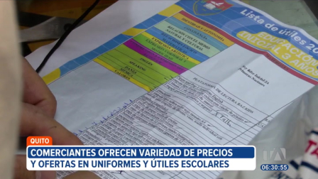 El regreso a clases está cerca para los estudiantes de la Sierra y Amazonía. Este fin de semana se registro gran movimiento comercial en el centro de Quito. Padres de familia buscan los mejores precios. 

Un reportaje de Brigette Mancheno