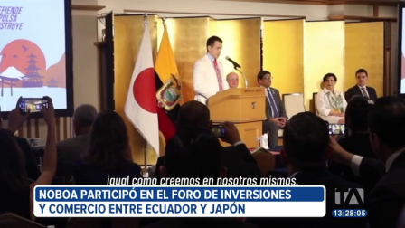 El presidente Daniel Noboa lideró en Japón un seminario de promoción del Ecuador, donde se analizaron las próximas acciones para concretar un acuerdo comercial.
Un reportaje de Daniela Valencia