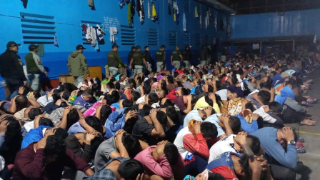 Operativo de seguridad en la penitenciaria de Huanuco, en Perú, en enero del 2024.
