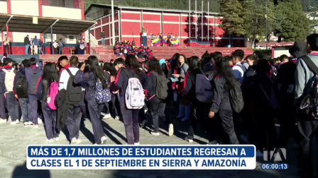 Todo está listo para el regreso a clases en la Sierra y Amazonía. Este lunes 1 de septiembre iniciará el retorno progresivo, que contará con un amplio contingente de seguridad.

Un repoeraje de Brigette Mancheno