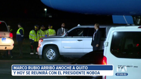 El secretario de Estado de Estados Unidos, Marco Rubio, llegó a Ecuador la noche de este miércoles tras su paso por México. Su visita genera gran expectativa política y diplomática, con una agenda centrada en cooperación bilateral, seguridad, migración y desarrollo económico.

Un reportaje de Ismenia Solórzano