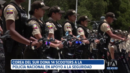 La embajada de Corea del Sur en Ecuador donó 14 scooters a la Policía Nacional. Las autoridades informaron que este medio de transporte será utilizado en la policía comunitaria y de turismo.

Un reportaje de Juan Miguel Rodríguez