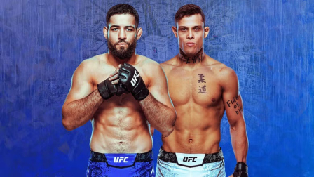 A la izquierda el francés Nassourdine Imavov y a la derecha el brasileño Caio Borralho, que se enfrentarán en el combate estelar.