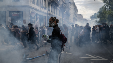 Protestas se registraron en Lyon, en Francia, este miércoles 10 de septiembre del 2025.