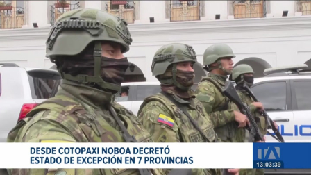 En siete provincias del país se decretó estado de excepción, entre ellas Cotopaxi, sede temporal del Gobierno Nacional.

Un reportaje de Brigette Mancheno